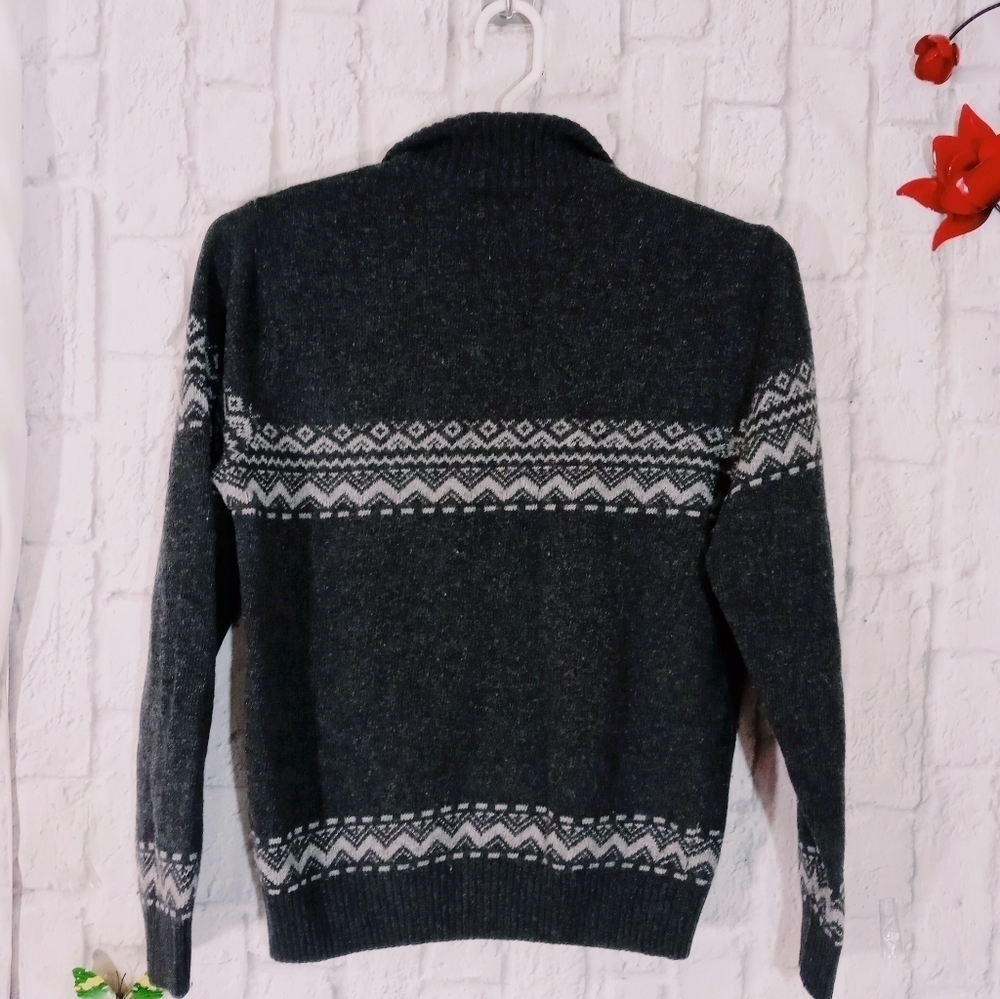 Daniele Blasi‎ Isle Wool Pullover Aztec Sweater - Picture 3 of 4